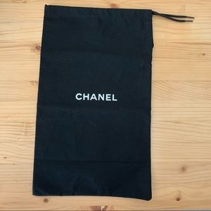 New CHANEL black dust bag 7.5x13”